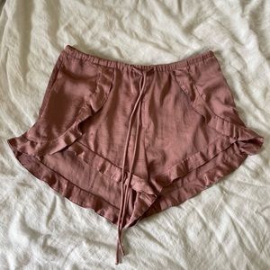 Tularosa Ruffle Faux Wrap Tie Shorts size XS